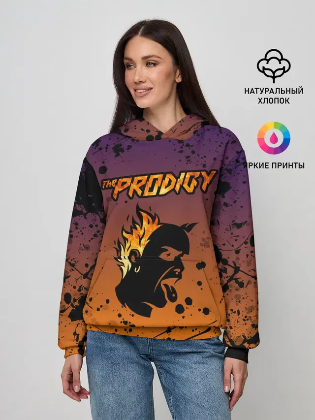 Женское худи с принтом «Prodigy — THE PRODIGY — ПРОДИДЖИ»