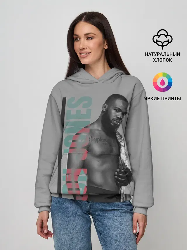 Женское худи с принтом «MMA — Jon Jones»