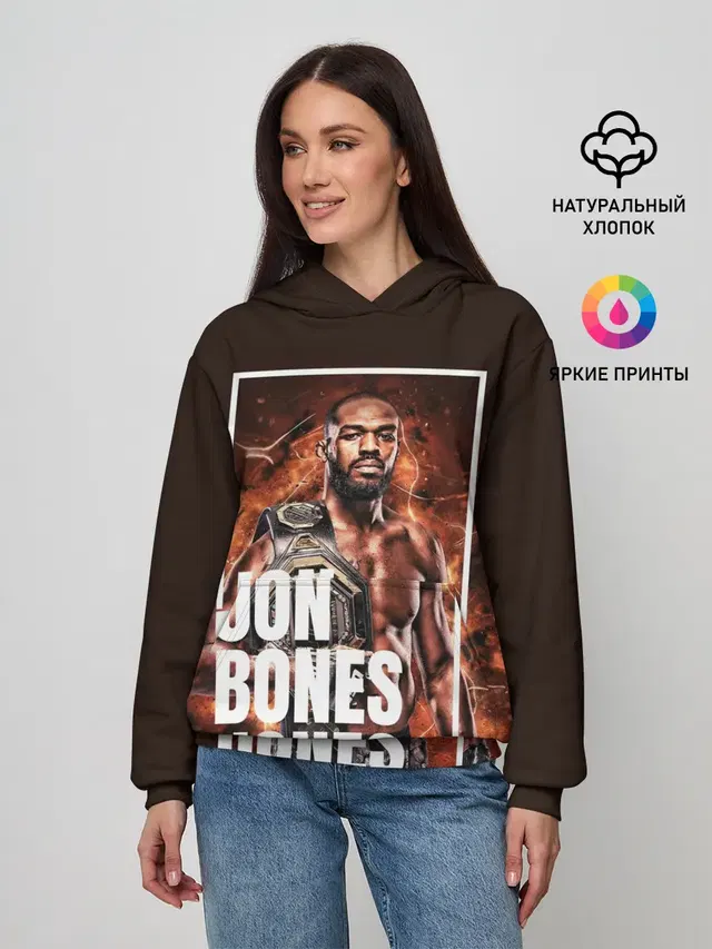 Женское худи с принтом «НБА — Jon Jones»
