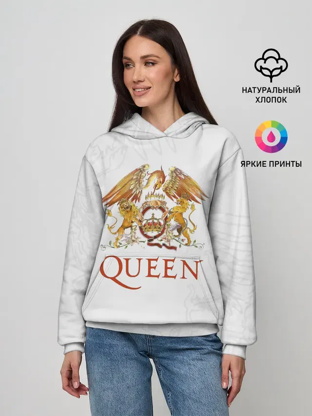 Женское худи с принтом «Queen logo»