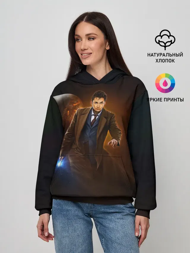 Женское худи с принтом «David Tennant»