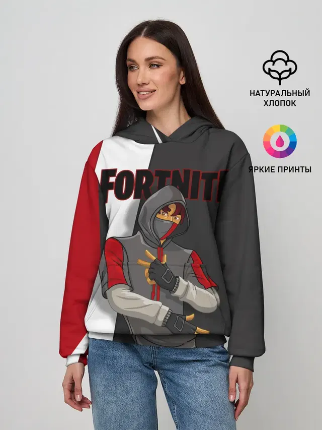 Женское худи с принтом «Фортнайт — IKONIK»