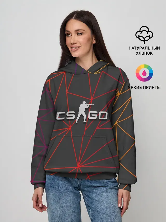 Женское худи с принтом «Counter-Strike — CSGO»