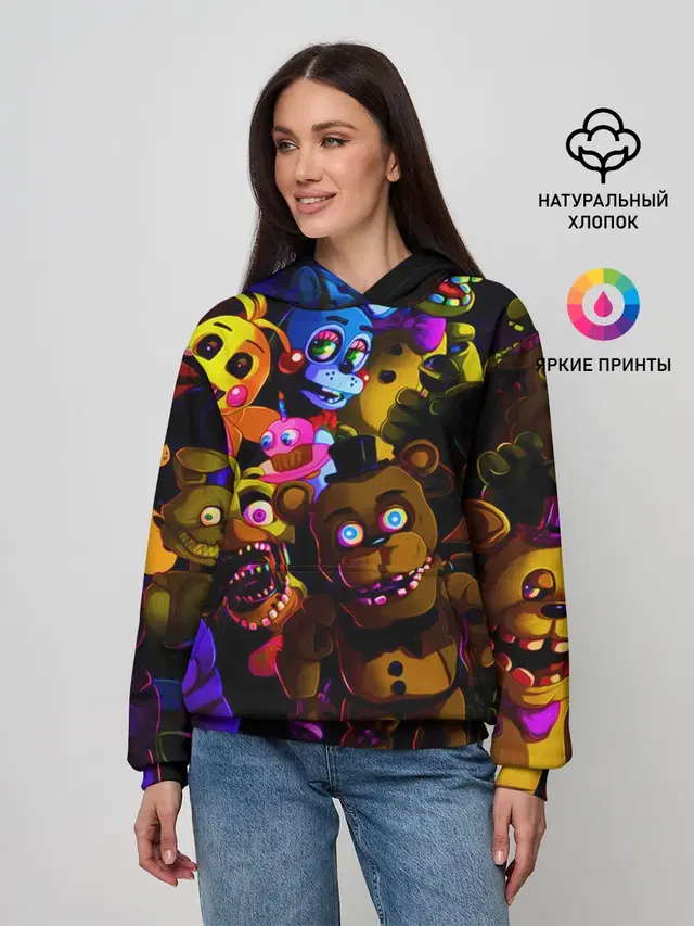 Женское худи с принтом «Five Nights At Freddy\s»