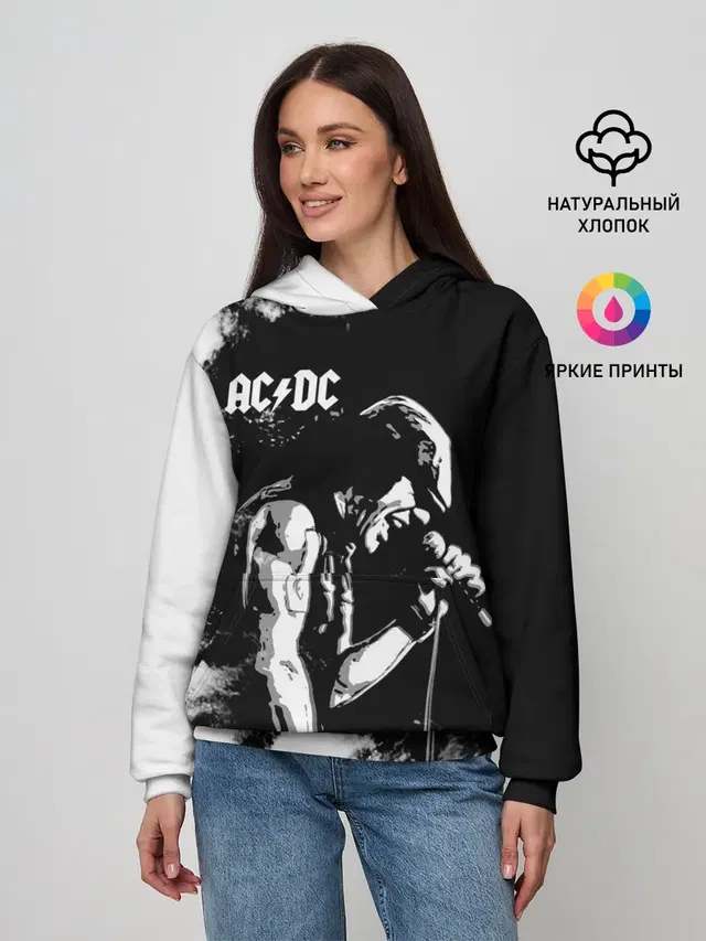 Женское худи с принтом «AC/DC»