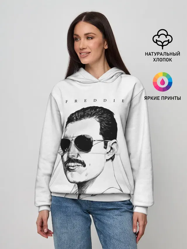 Женское худи с принтом «Sunglasses»