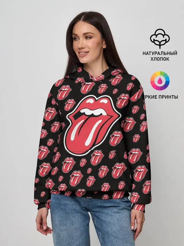 Женское худи с принтом «Rolling Stones»
