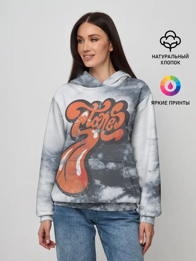 Женское худи с принтом «Rolling Stones»