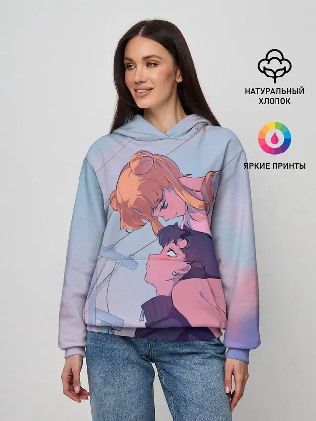 Женское худи с принтом «Anime»