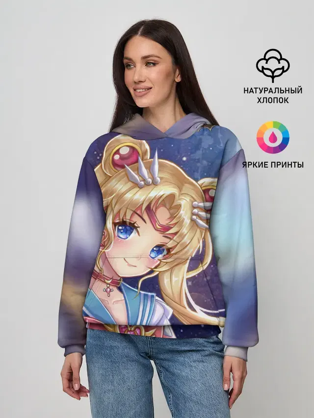 Женское худи с принтом «Sailor Moon»