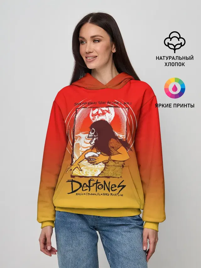Женское худи с принтом «Deftones — Deftones Poster»