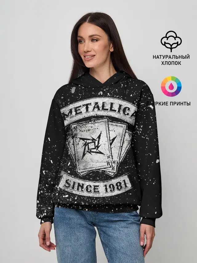 Женское худи с принтом «Metallica»