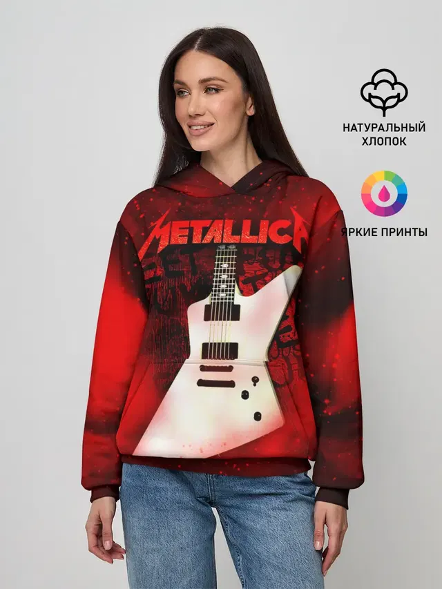 Женское худи с принтом «Metallica»
