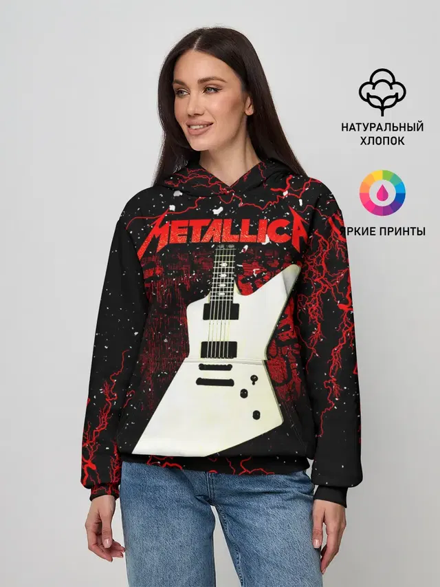 Женское худи с принтом «Metallica»