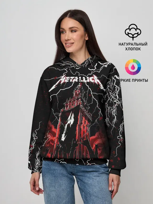 Женское худи с принтом «Metallica»