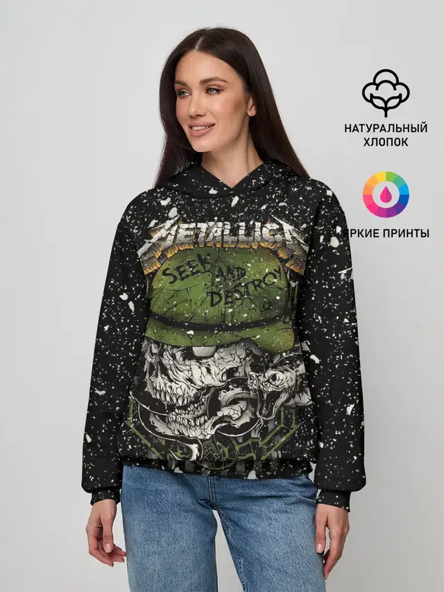 Женское худи с принтом «Metallica»