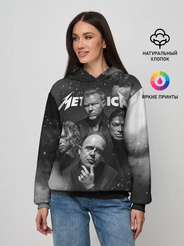 Женское худи с принтом «Metallica»