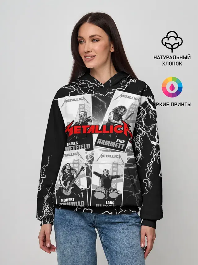 Женское худи с принтом «Metallica»