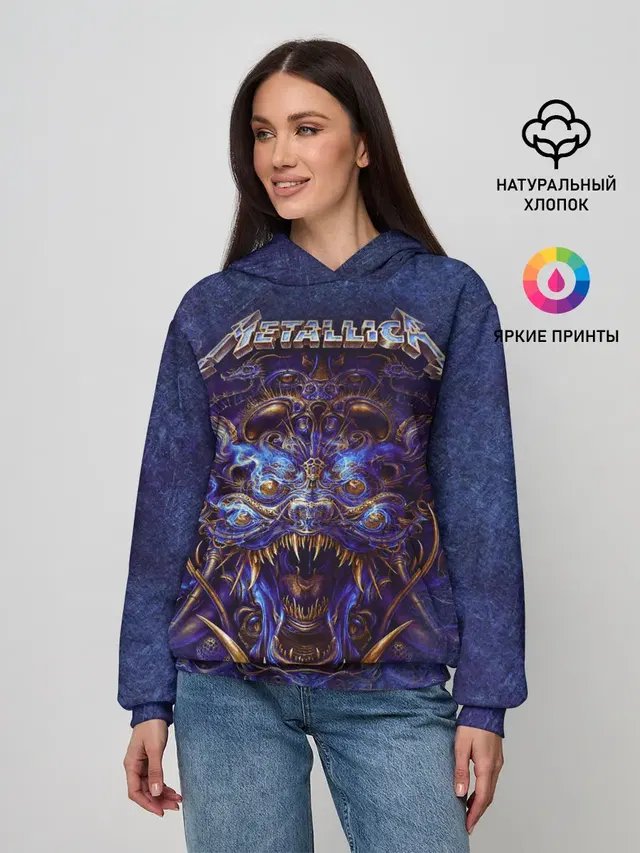 Женское худи с принтом «Metallica»