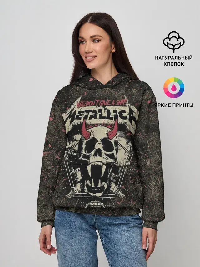 Женское худи с принтом «Metallica»