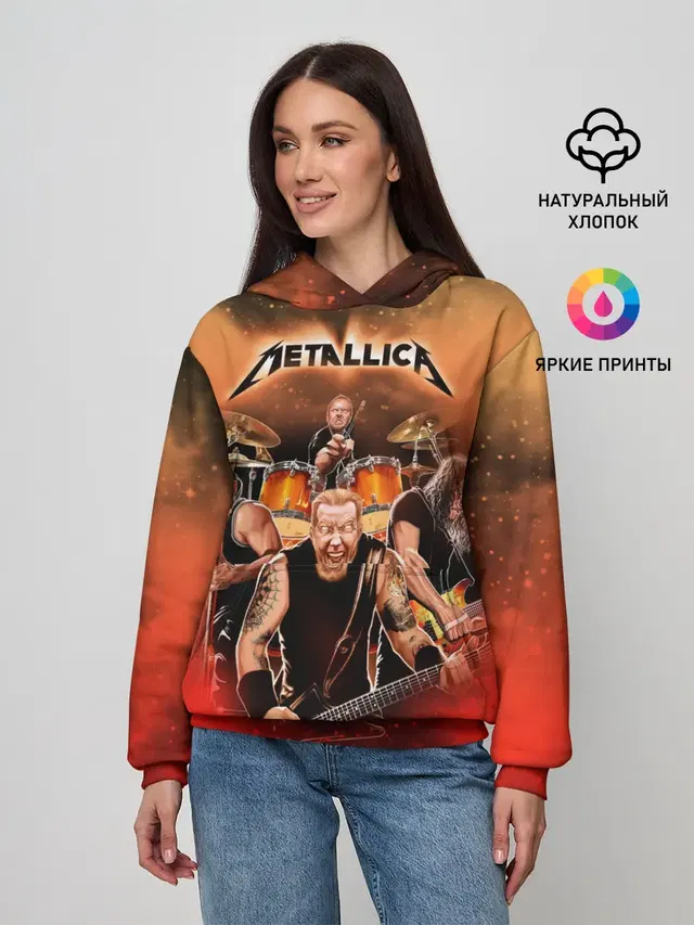 Женское худи с принтом «Metallica»
