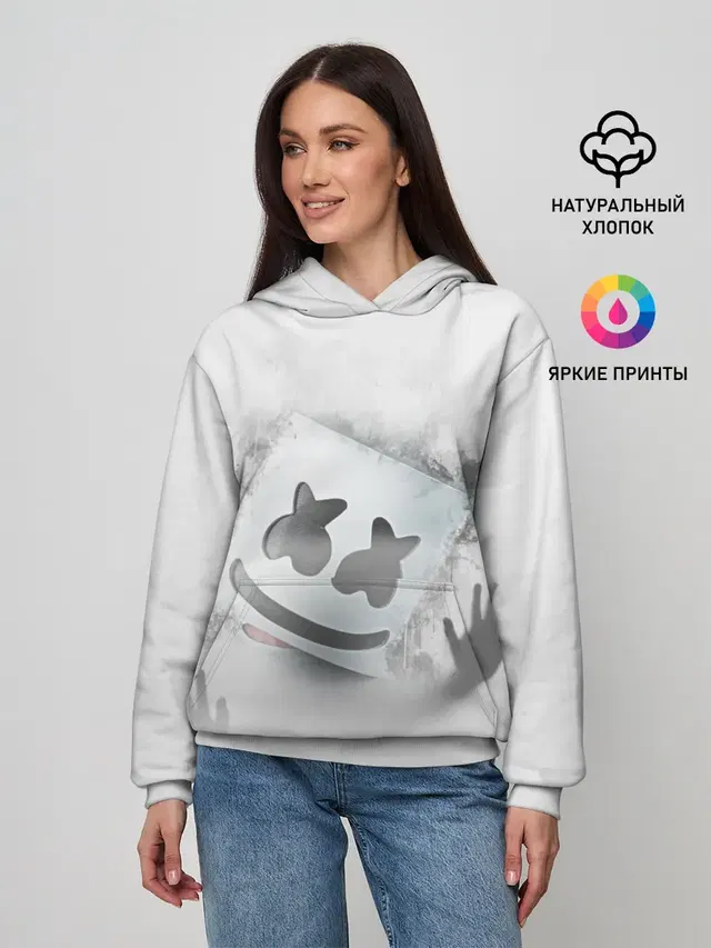 Женское худи с принтом «Marshmello»