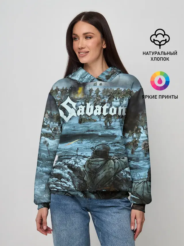 Женское худи с принтом «Military battle»