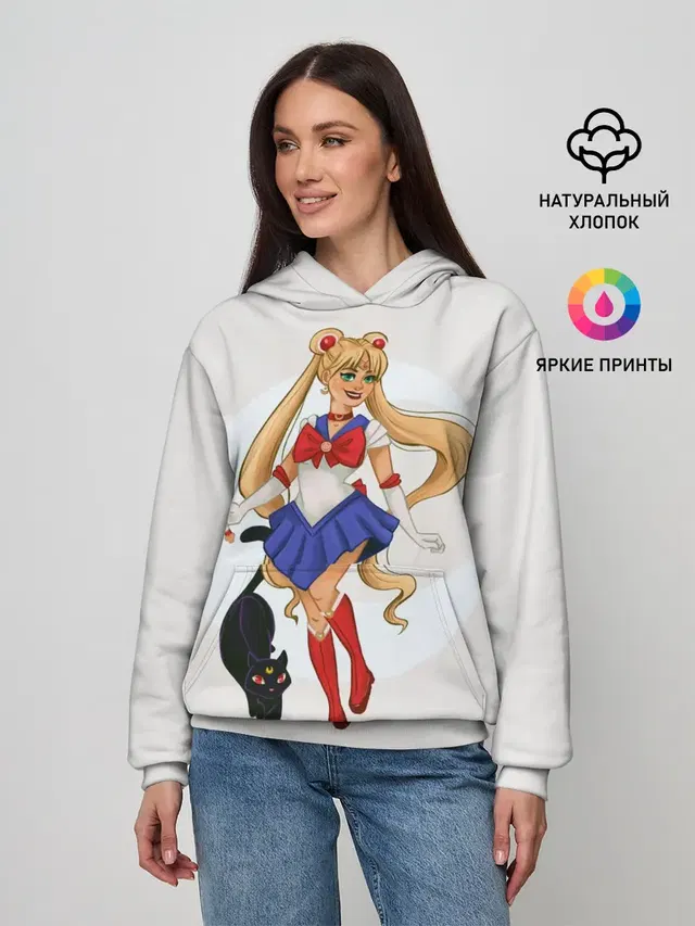 Женское худи с принтом «Princess Serenity»