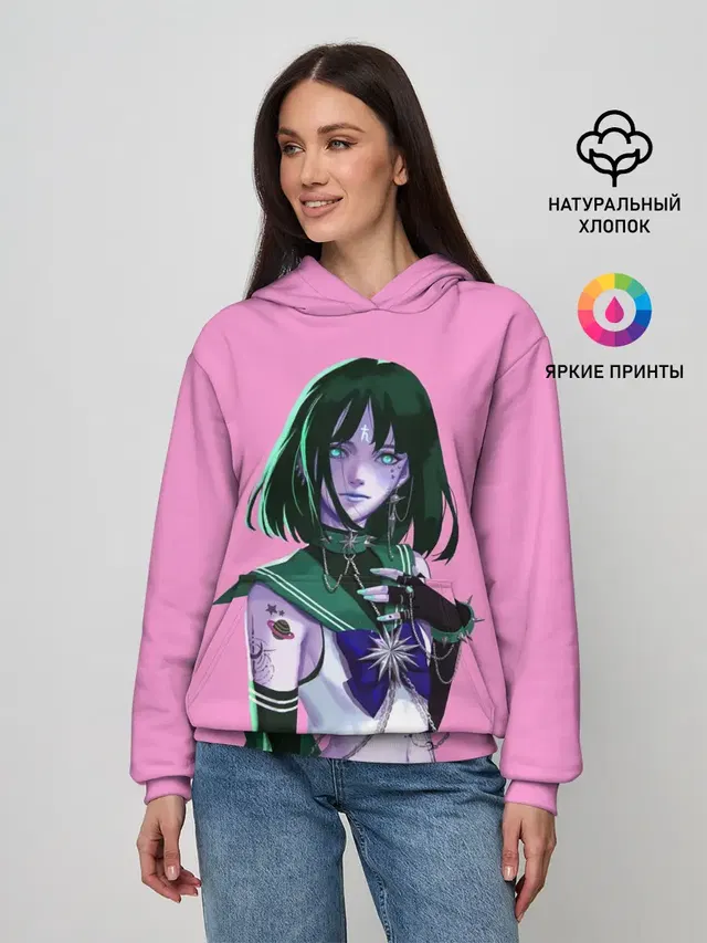 Женское худи с принтом «Sailor Saturn»