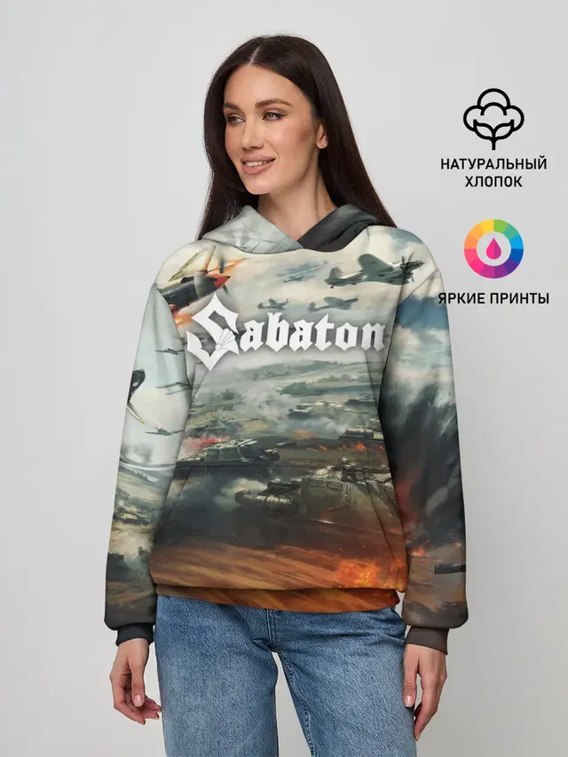 Женское худи с принтом «Sabaton»