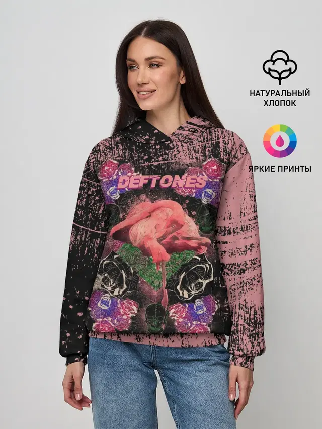 Женское худи с принтом «Deftones»