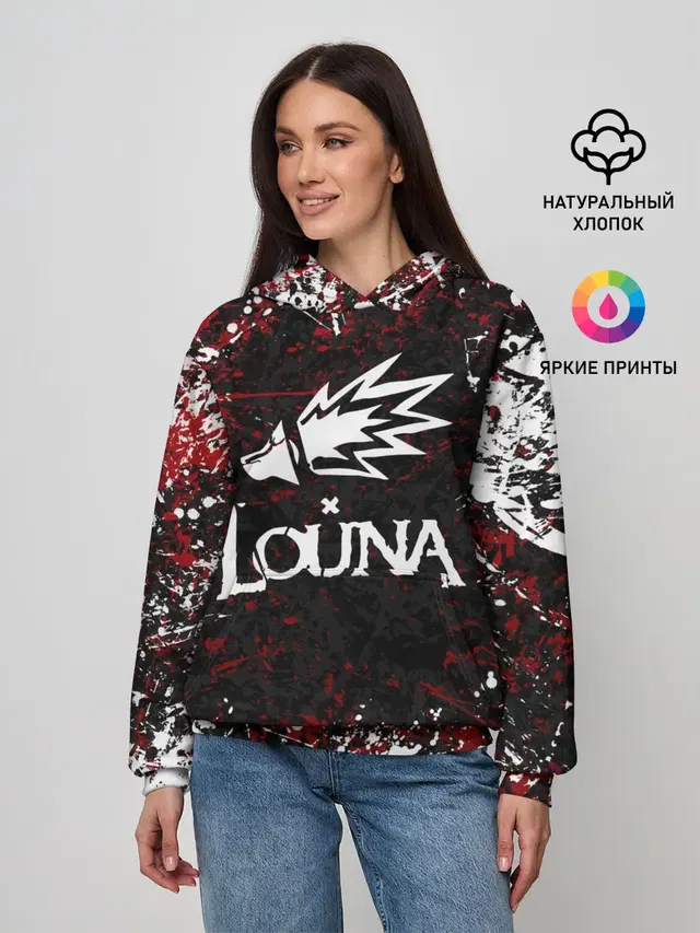 Женское худи с принтом «Louna»