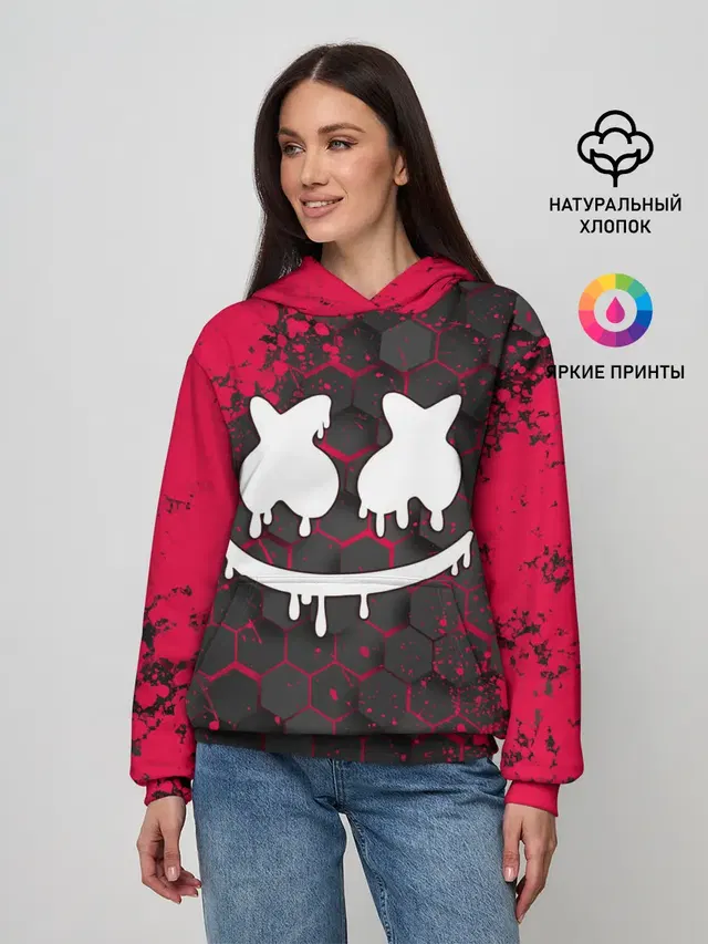 Женское худи с принтом «Marshmello»