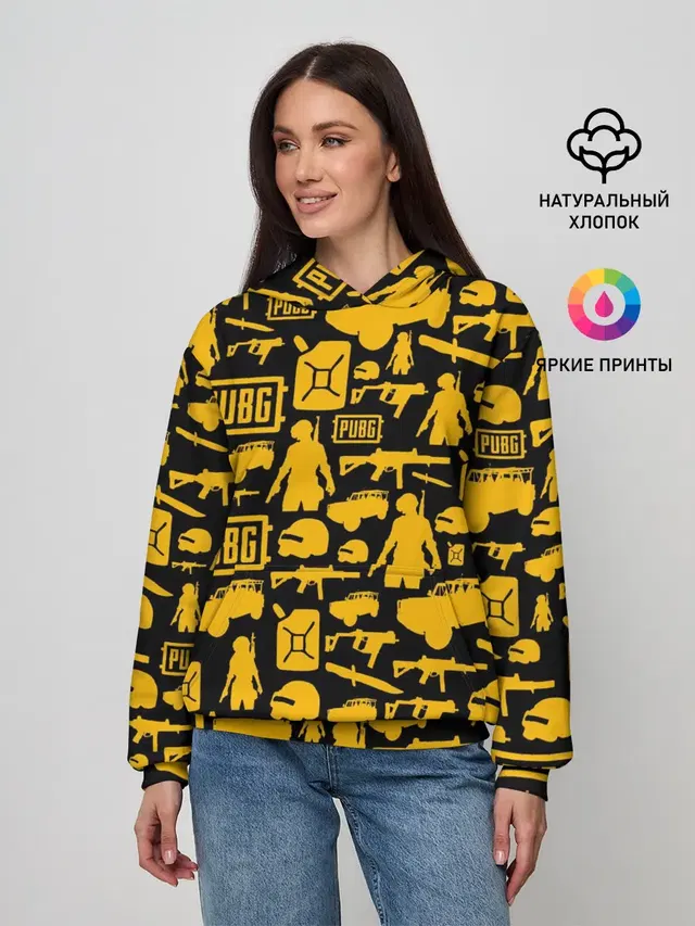Женское худи с принтом «ПАБГ»