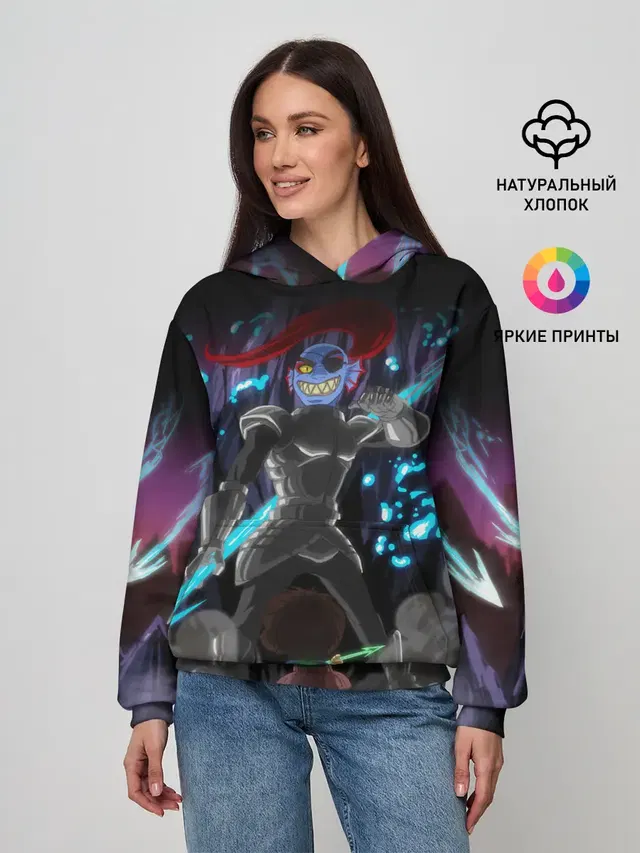 Женское худи с принтом «Undyne»