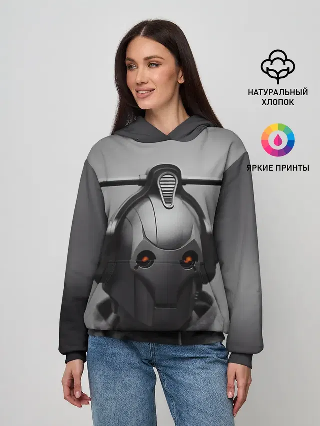 Женское худи с принтом «Cyberman»