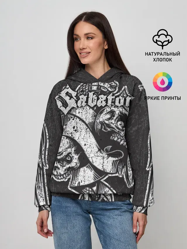 Женское худи с принтом «Sabaton»