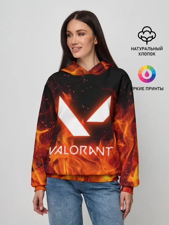 Женское худи с принтом «Valorant»
