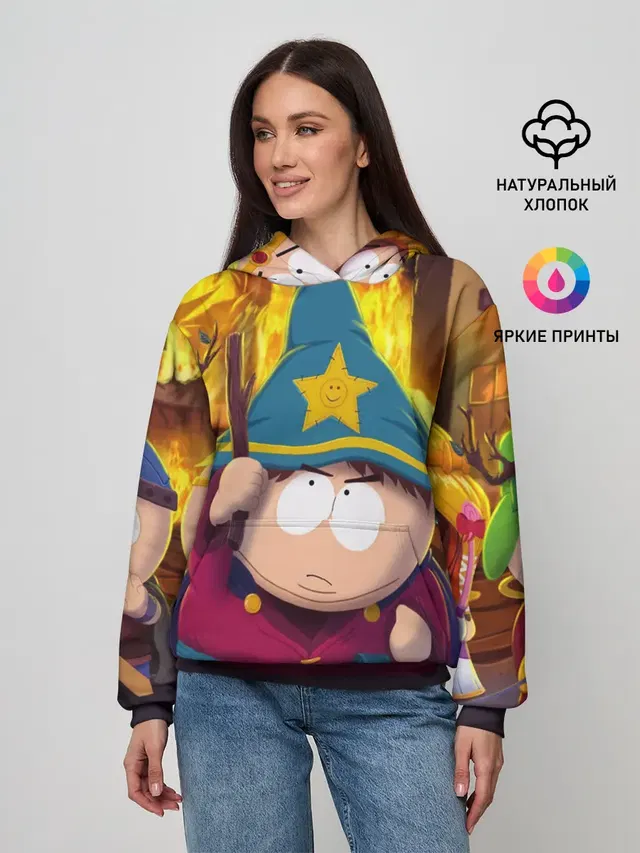 Женское худи с принтом «Разное — ЮЖНЫЙ ПАРК — SOUTH PARK»