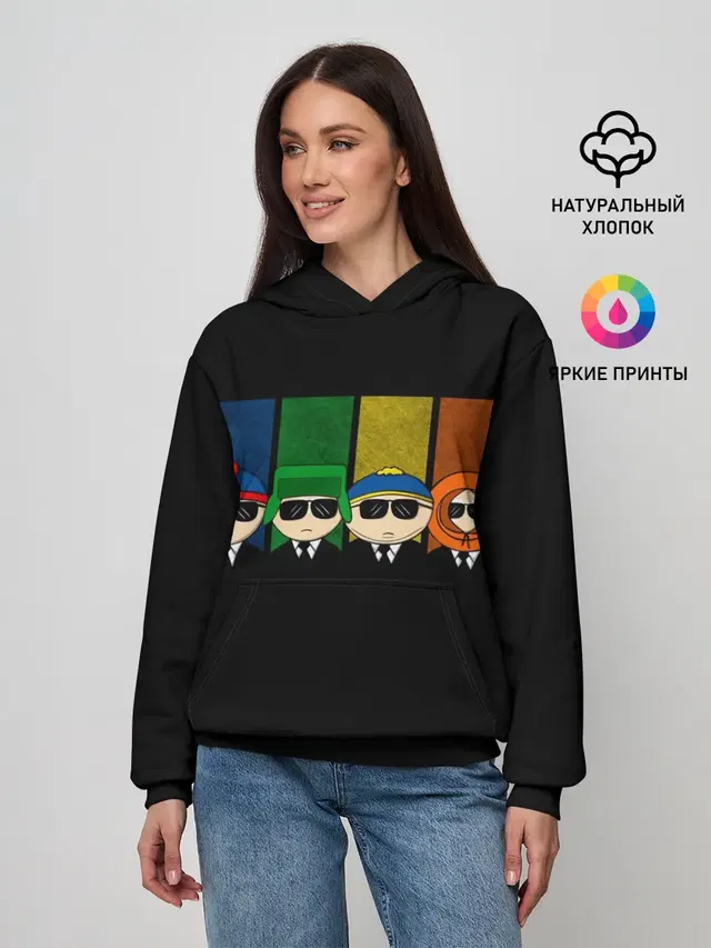 Женское худи с принтом «Разное — South Park»