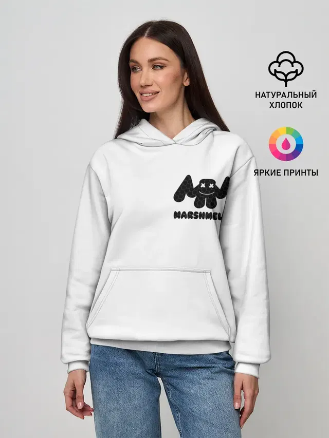 Женское худи с принтом «Marshmello»