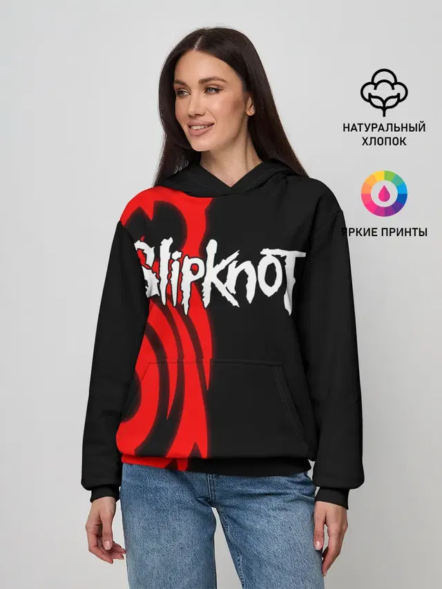 Женское худи с принтом «Slipknot S logo»