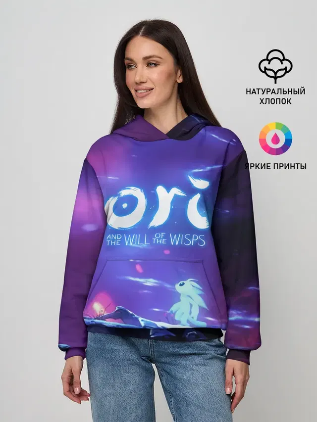 Женское худи с принтом «Ori (character)»