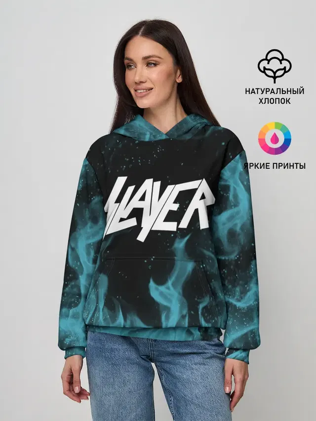 Женское худи с принтом «Slayer»
