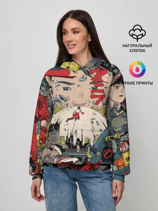 Женское худи с принтом «Аkira 1988 poster»