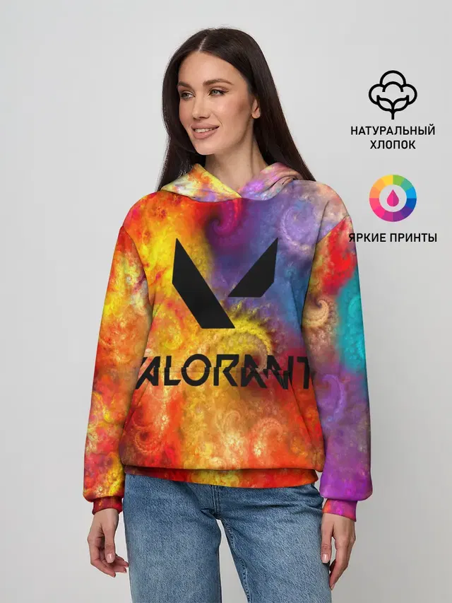 Женское худи с принтом «Игры — Valorant»