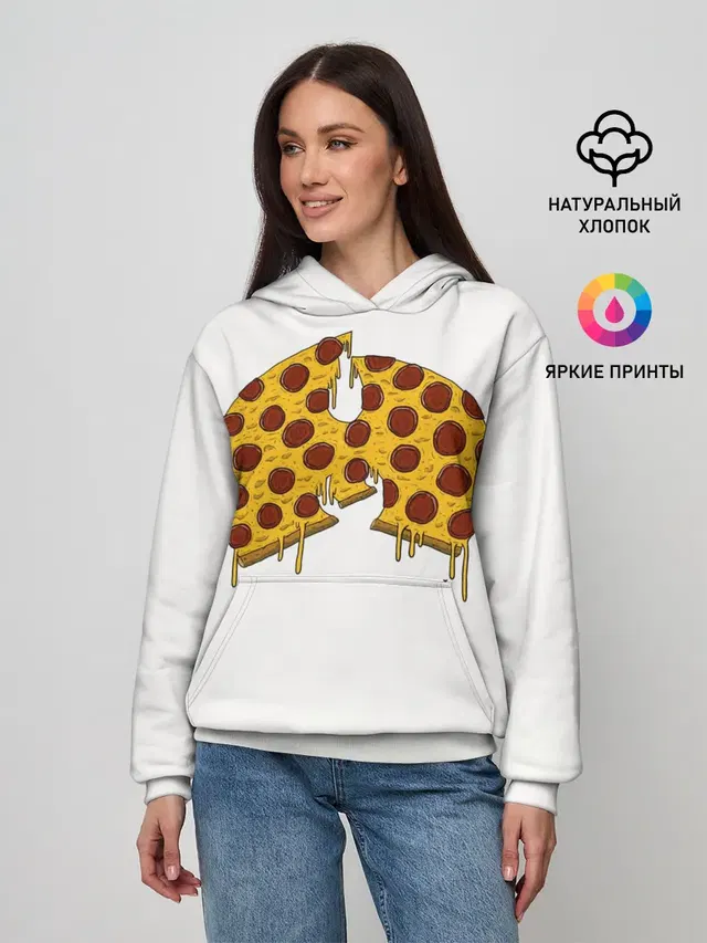 Женское худи с принтом «Wu-Tang Clan — Pizza Clan»