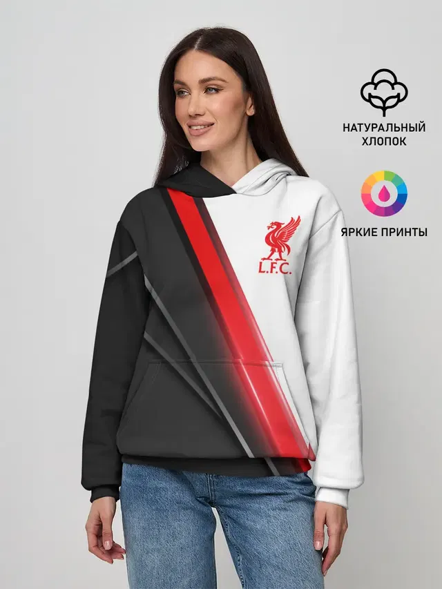 Женское худи с принтом «Liverpool bird crest — Liverpool F.C.»