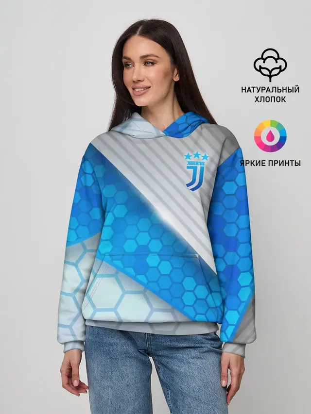 Женское худи с принтом «Ювентус — Juventus F.C.»