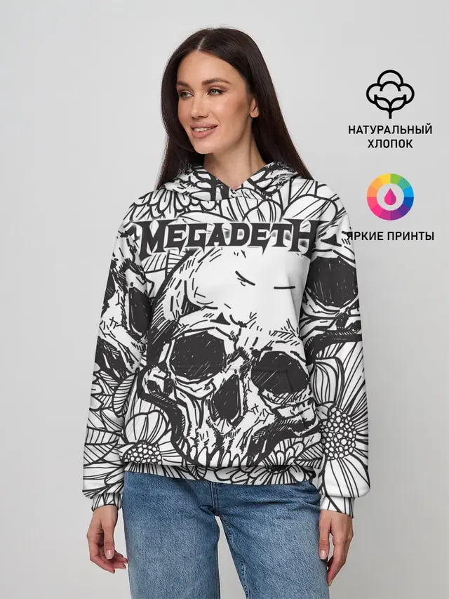 Женское худи с принтом «Megadeth»